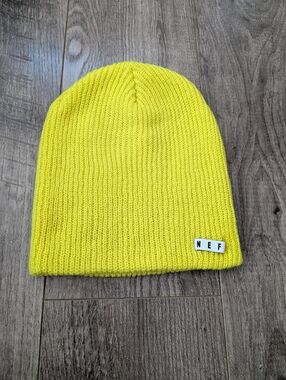Neff Vibrant Yellow Ribbed Beanie